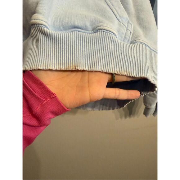 American Eagle Light Blue Nirvana Soft Lived In Graphic Pullover Hoodie Sz Small - Picture 7 of 7